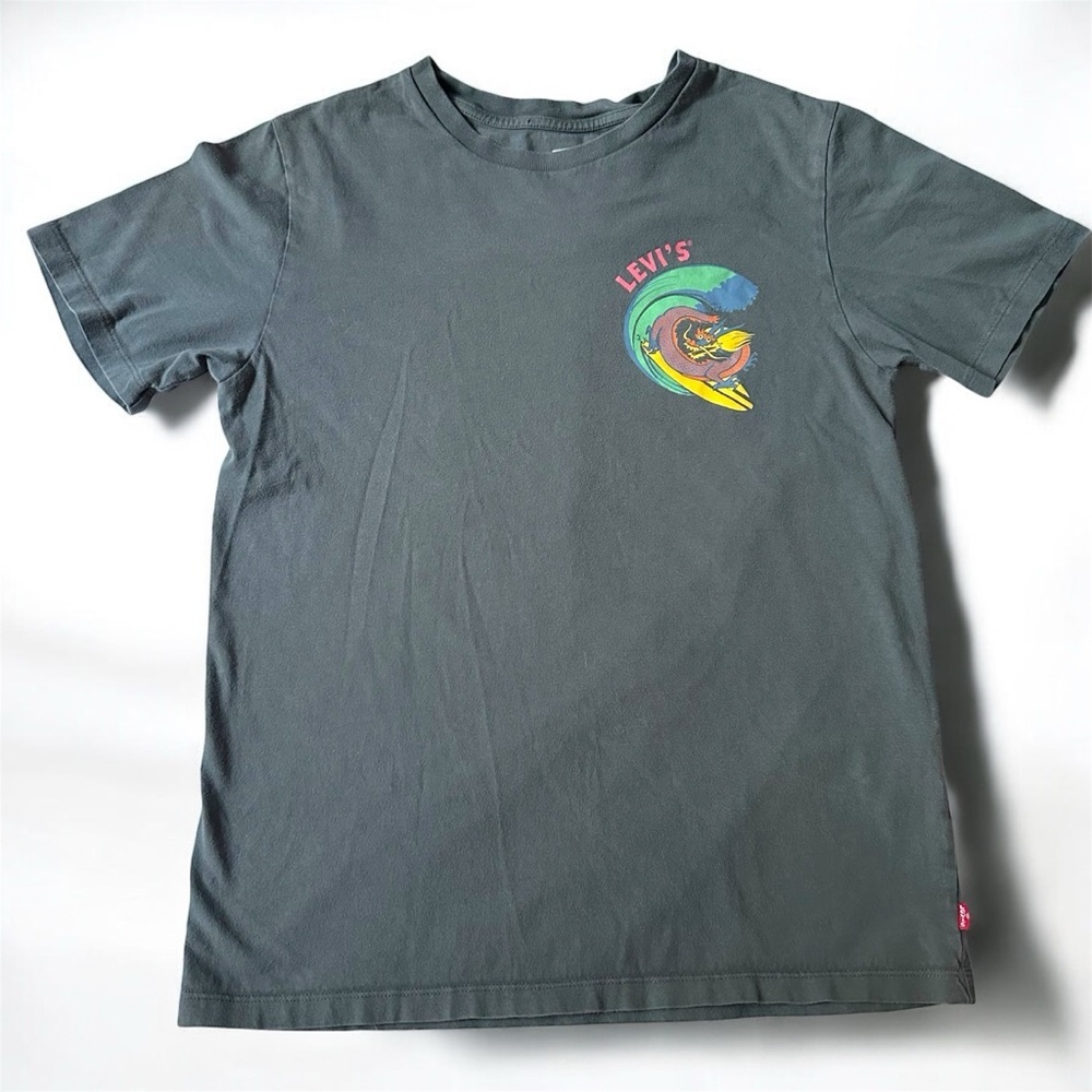 Levi’s Men’s S VINTAGE FIT TEE Print T-shirt pirate black Surfing Dragon Red Tab - Picture 8 of 10